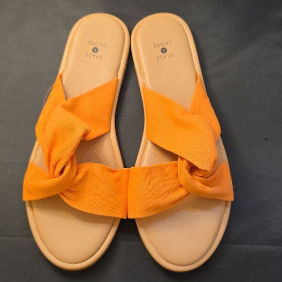 BRAND NEW SHADE& SHORE CRISSCROSS SLIDE SANDAL. G1 - Picture 4 of 14